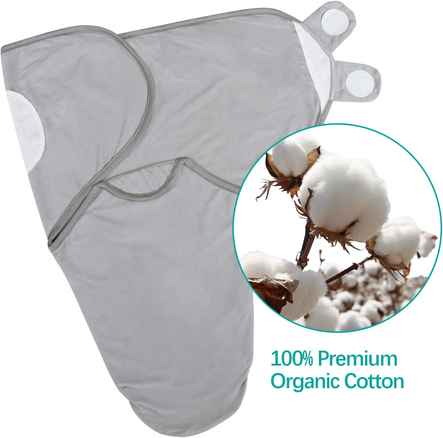 Biloban Baby Swaddles 0-3 Months for Boy & Girl, Cotton Swaddle Blanket, Newborn Essentials, Grey &