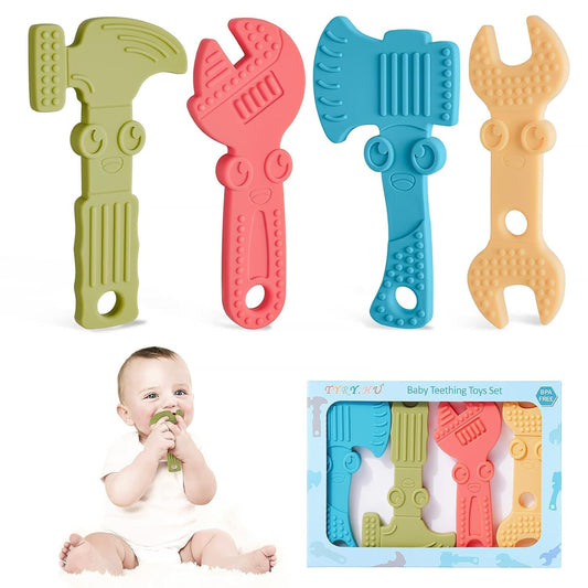 TYRY.HU Baby Teething Toys for Babies 0-6 Months 6-12 Months, BPA Free Silicone Baby Molar Teether