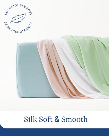 Supersoft Pack N Play Sheets, Premium Bamboo Viscose Mini Crib Sheets, 5'' Deep Pocket 2-Pack