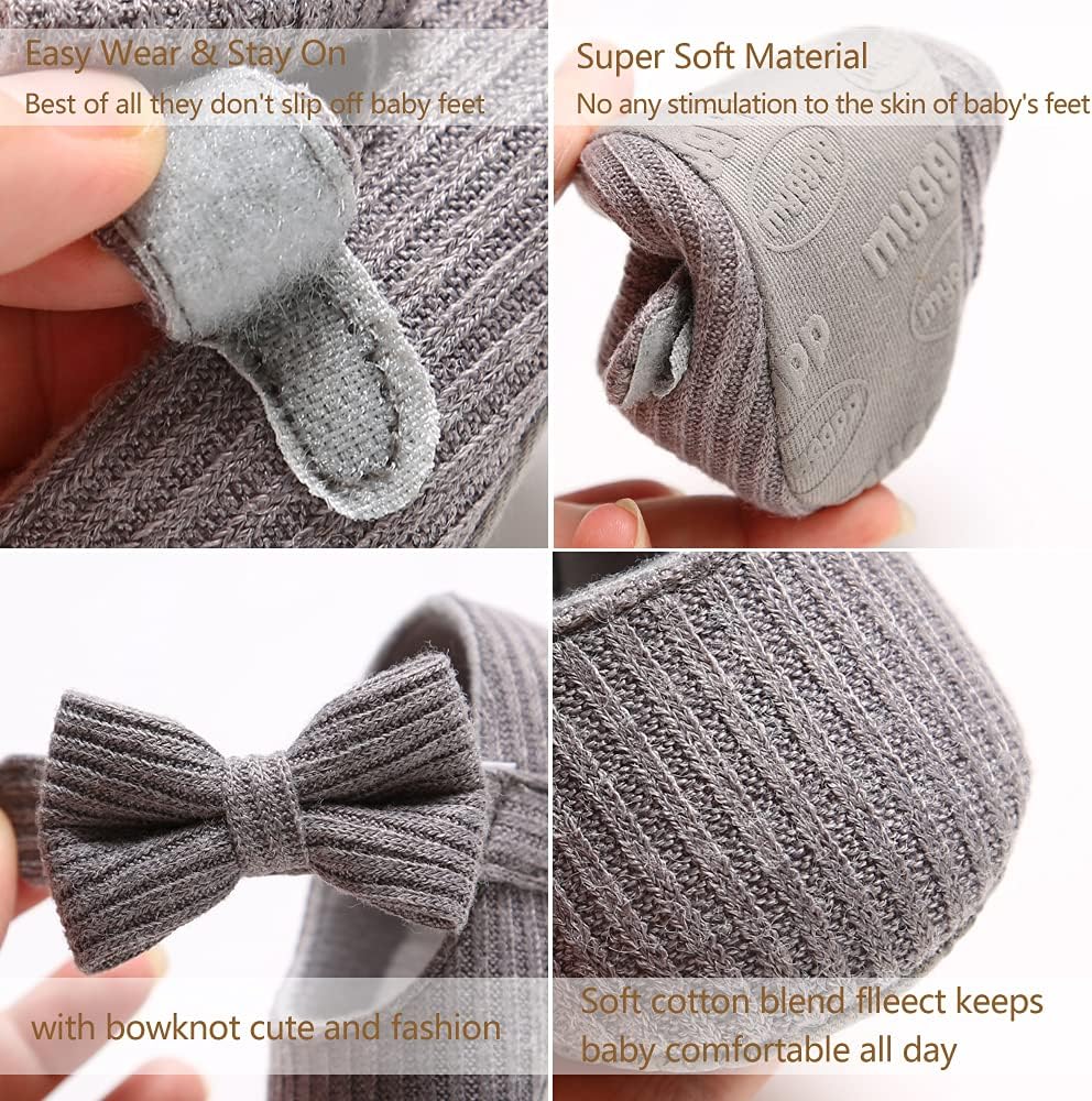 Baby Shoes Mary Jane Flats Non Slip Soft Sole Infant Toddler Sneakers First Walkers Party Christmas Dress Shoes