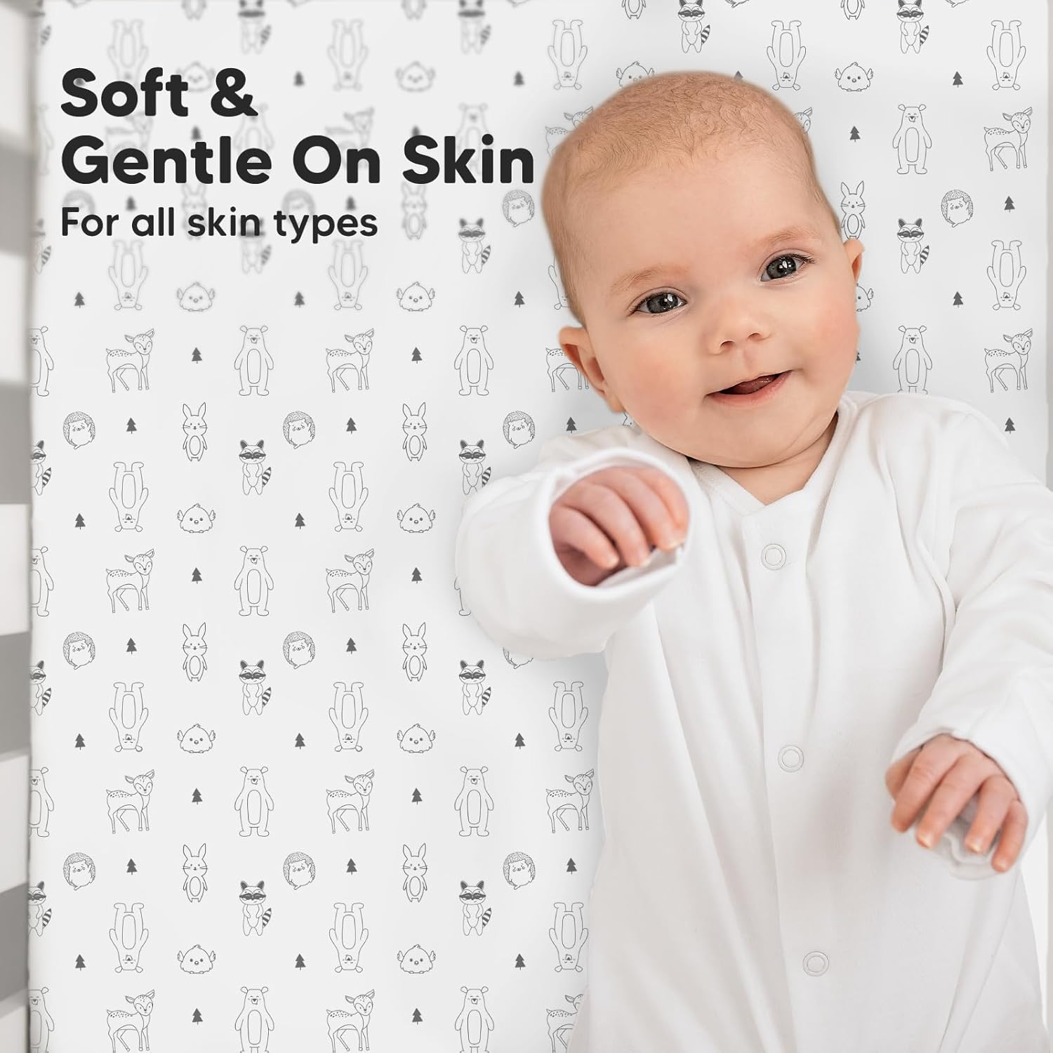 KeaBabies 2-Pack Baby Crib Sheets for Boys, Girls - 52x28 Viscose Derived from Bamboo Toddler Bed