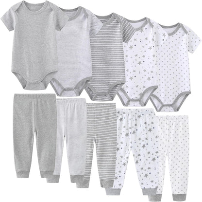 Unisex Baby Boy Girl Pants Sets 10 pack Cotton Casual New born Clothes Comfort Infant Outfit