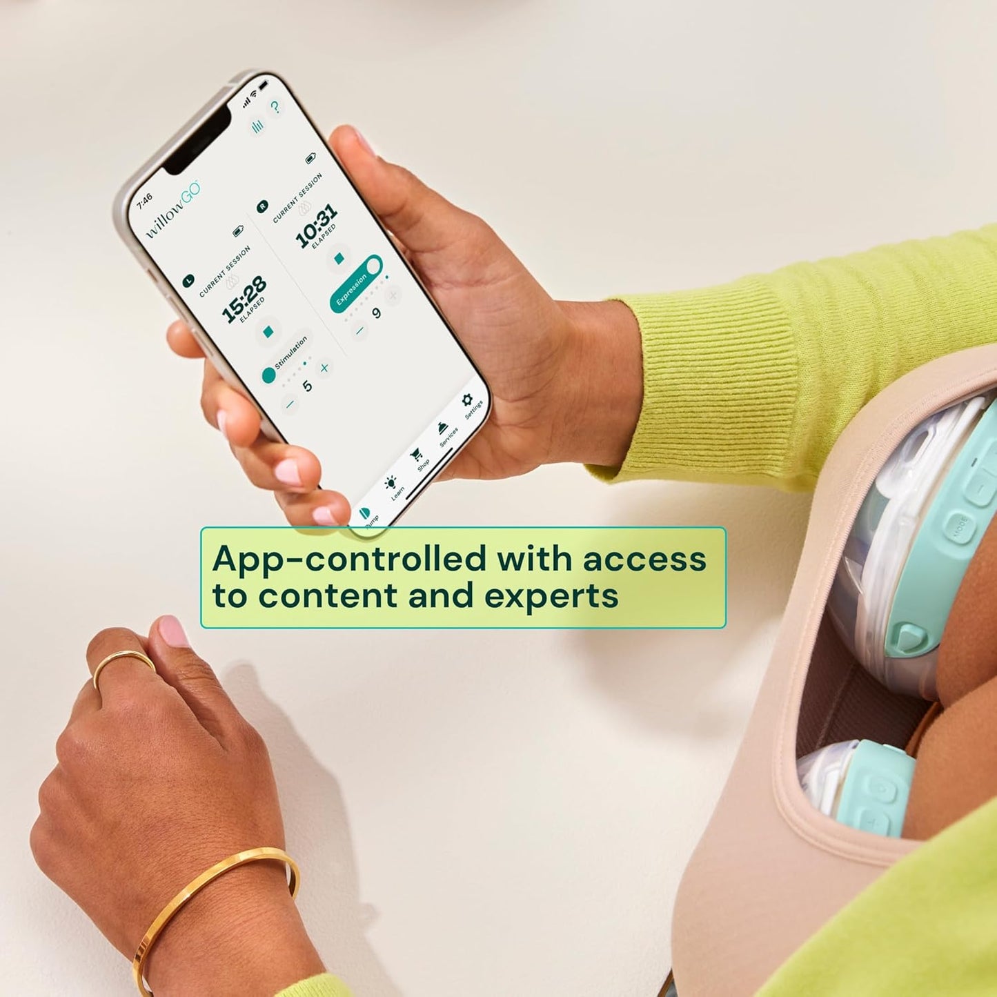 Willow Go - Hands Free Breast Pump - Wearable Breastfeeding Pump - Portable, Electric, Cordless, &