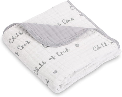 LollyBanks Muslin Baby Blanket 100% Organic Cotton, Muslin Quilt Lightweight, Toddler Blanket for