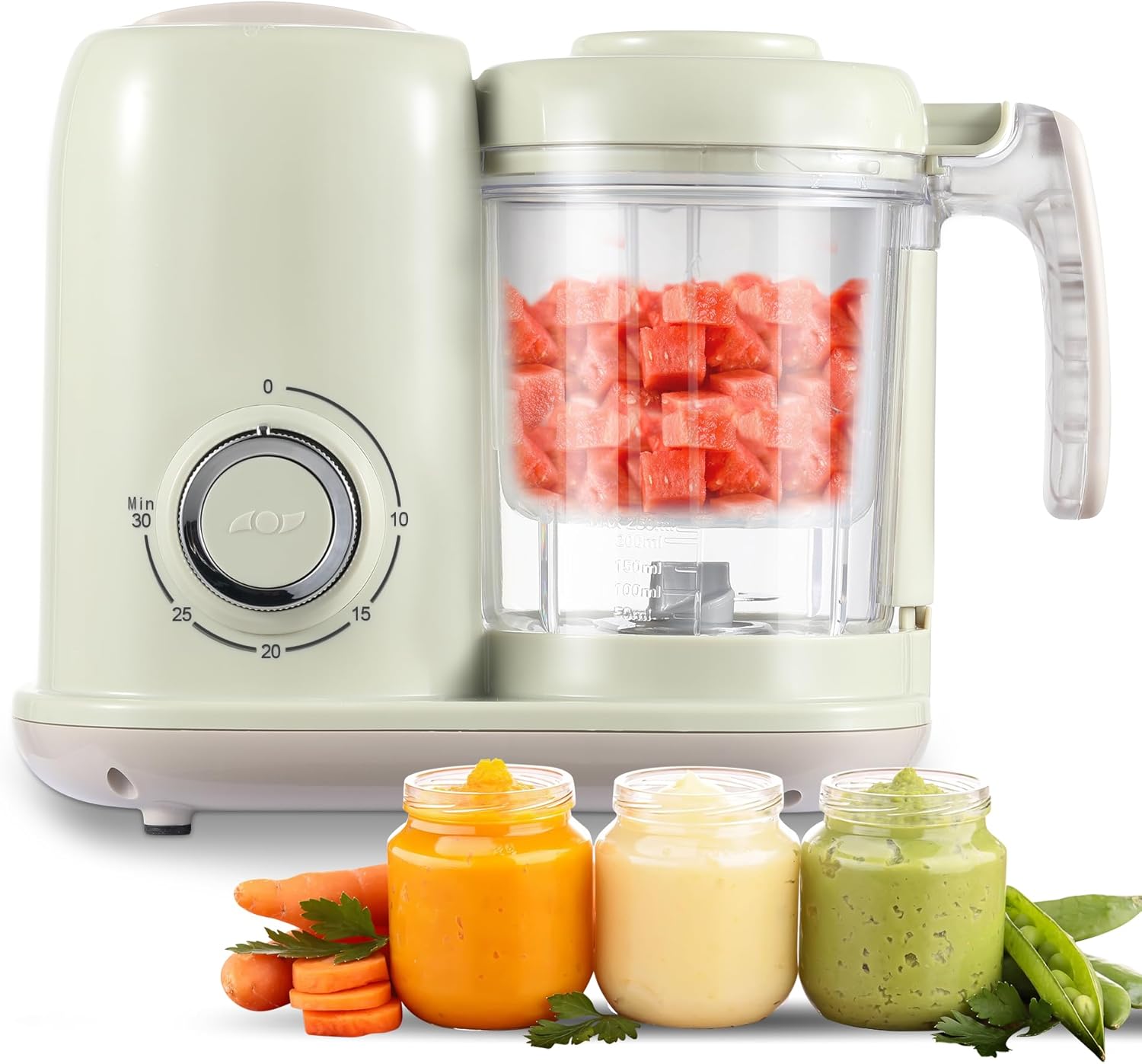 Baby Food Maker, 4 in 1 Baby Food Processor and Steamer, Puree Blender, Multifunctional Baby Puree