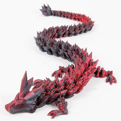3D Printed Dragon Egg, Dragon Eggs with Dragon Inside, Crystal Articulated Dragon, Mystery Dragon Egg Fidget Toy, 3D Dragon Eggs Surprise Fidget Toy (Laser Black)