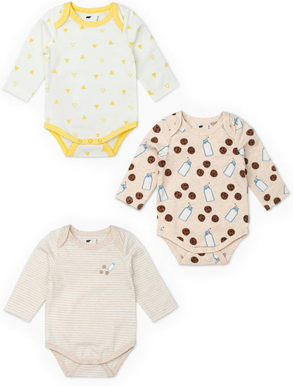 MONICA + ANDY Baby Organic Long Sleeve Jack and Jill Bodysuit