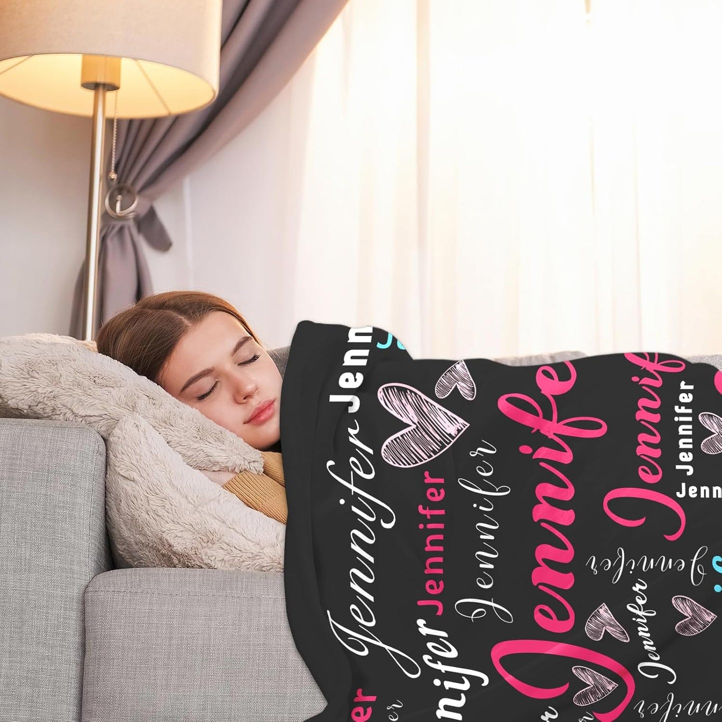 Ship Next Day, Custom Name Blanket - Printed in USA, Personalized Baby Blankets for Girls, Baby