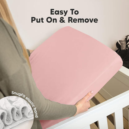 KeaBabies 2-Pack Organic Crib Sheets for Boys, Girls - 52x28 Fitted Crib Mattress Sheet Neutral