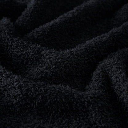 CYMULA Super Soft Knit Throw Blanket Twin Size Black-Lightweight Plush Fuzzy Fluffy Warm Cozy