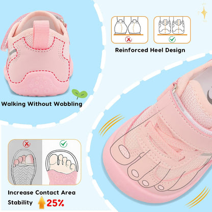Scurtain Baby Shoes Boy Girl First Walking Shoe Infant Crib Breathable Sneakers Lightweight Barefoot Shoes for Babies