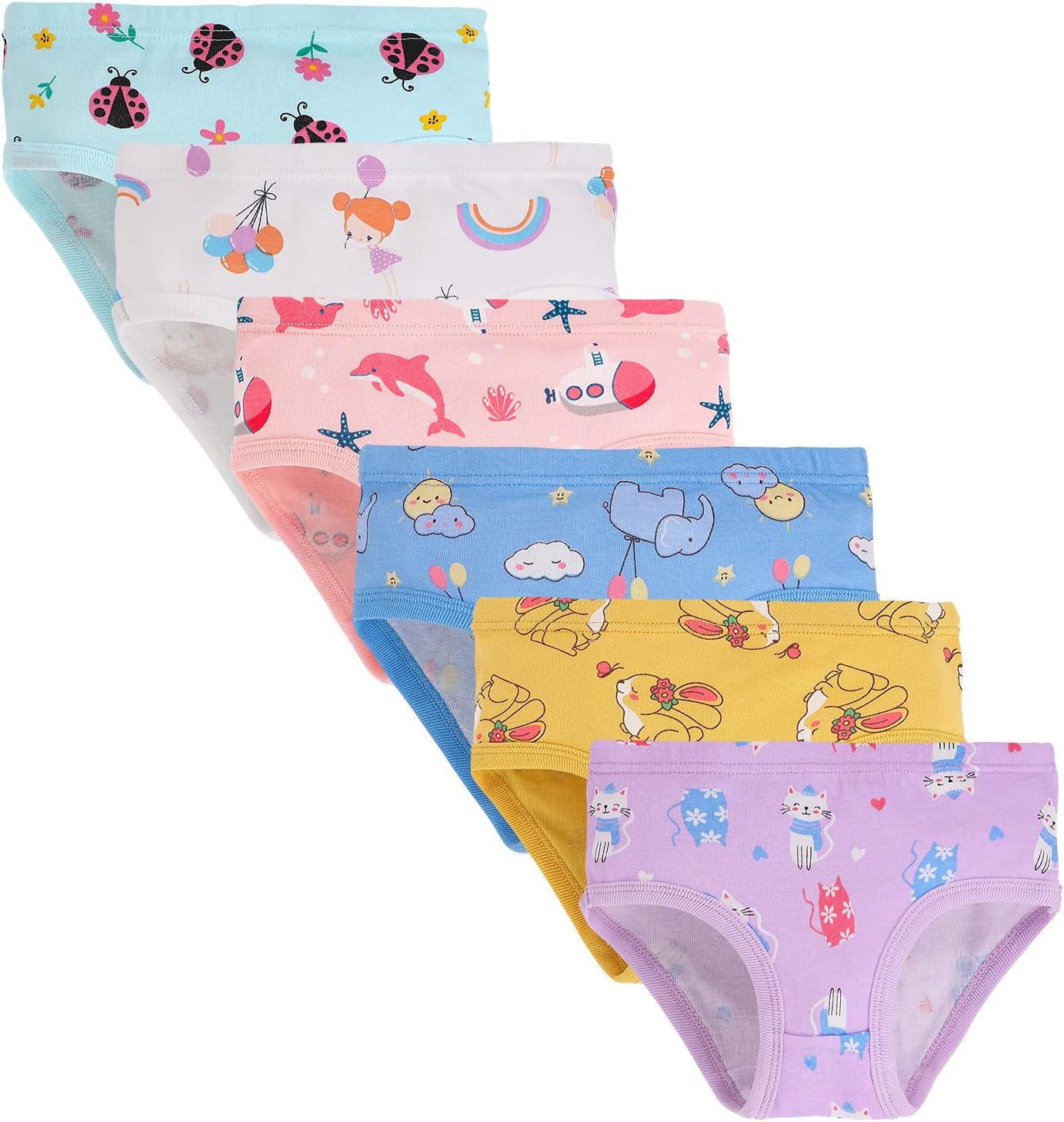 Hahan Girls Soft Panties Toddler Girls Cotton Underwear Kids Briefs