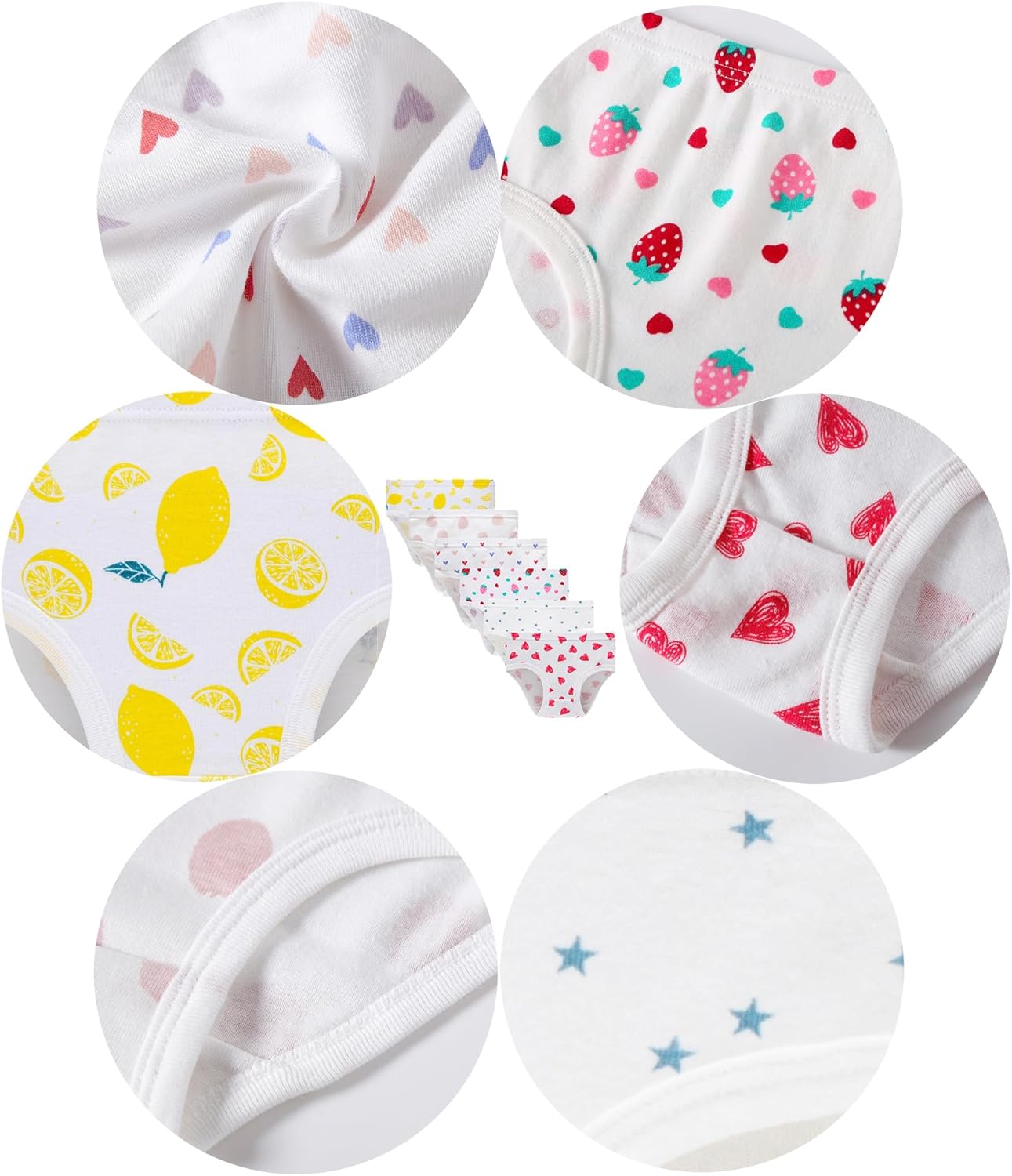 Family Feeling Little Girl Underwear Toddler Panties Big Kids Undies Soft 100% Cotton