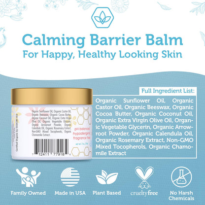 Era Organics Baby Diaper Balm - USDA Organic Ointment Cream Extra Soothing and Nourishing for Dry, Sensitive Skin - All Natural to Help Excess Moisture, Rash or Chafing