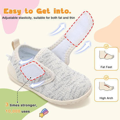 FEETCITY Baby Walking Shoes Barefoot Baby Shoes Infant Sneakers Newborn Crib Shoe Lightweight Flexible Slip On Shoe