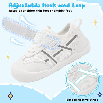 Scurtain Baby Shoes Boy Girl First Walking Shoe Infant Crib Breathable Sneakers Lightweight Barefoot Shoes for Babies