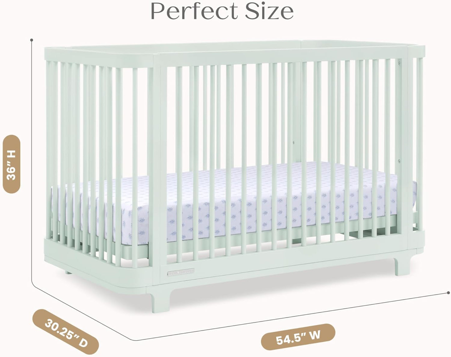 Delta Children Nest Crib and Dresser Nursery Furniture – 4-in-1 Convertible Crib | Forever 6 Drawer