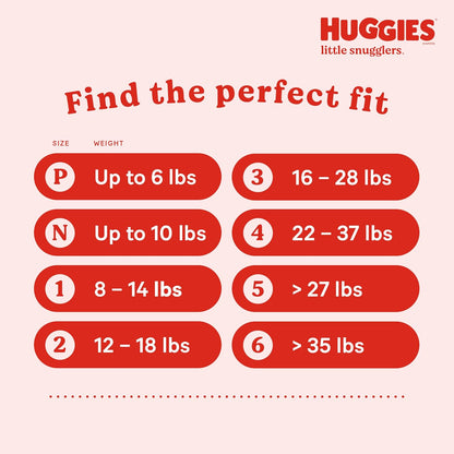 Huggies Size 4 Diapers, Little Snugglers Baby Diapers, Size 4 (22-37 lbs), 58 Count