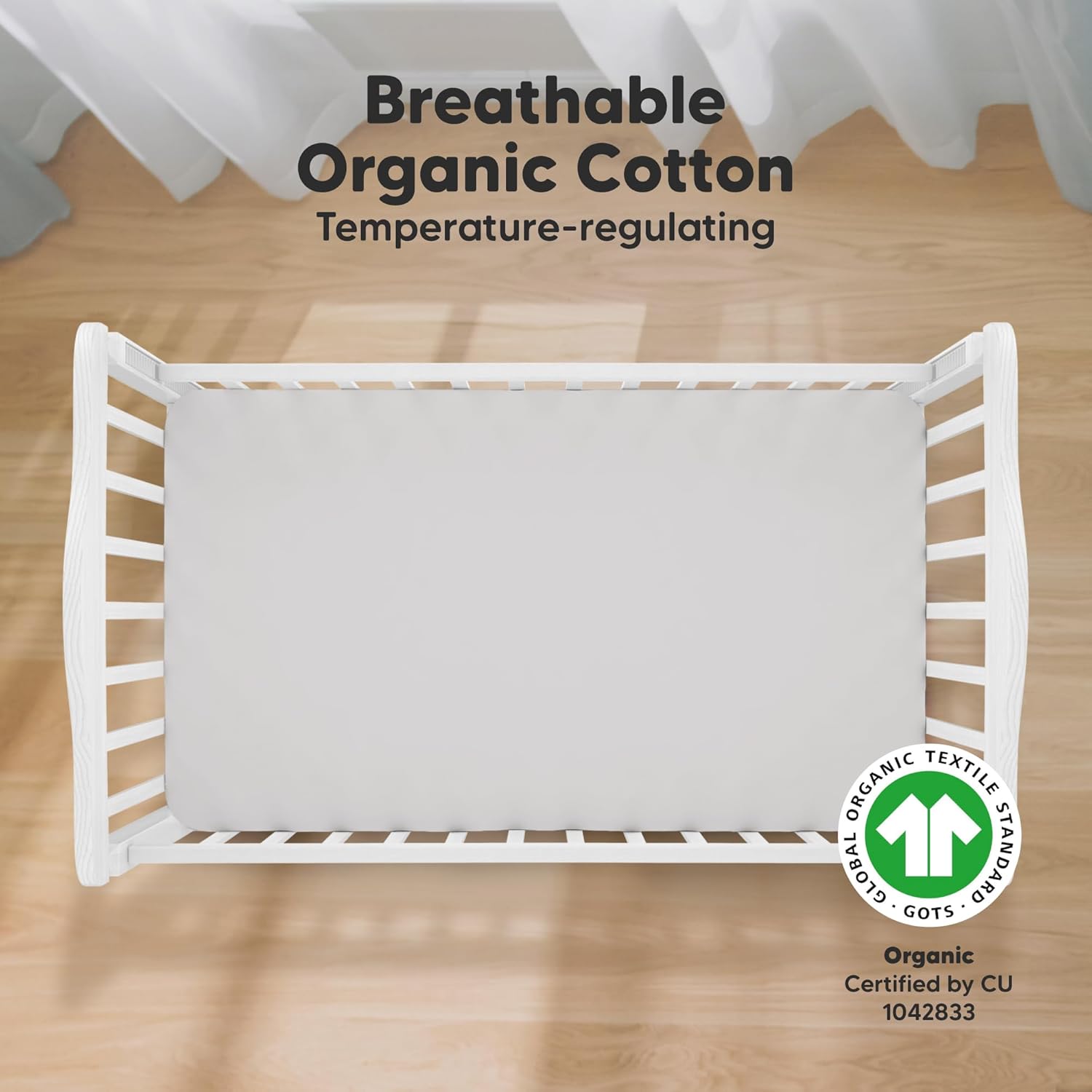 KeaBabies 2-Pack Organic Crib Sheets for Boys, Girls - 52x28 Fitted Crib Mattress Sheet Neutral