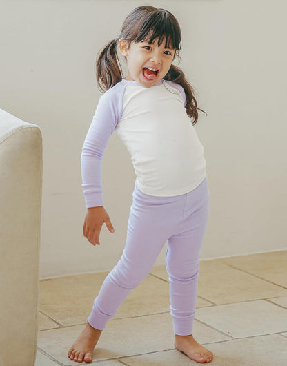 VAENAIT 6M-12Y Toddler Toddler Kids Toddler Girls Boys Soft Comfy Modal Tencel Solid Raglan Sleepwear Pajamas Pjs 2pcs Set