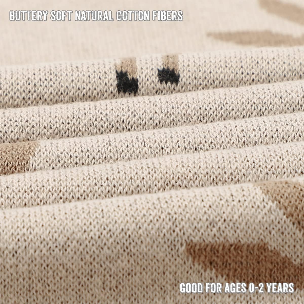 Knit Baby Swaddle Blanket - 100% Cotton Soft Cozy Receiving Swaddling Crib Stroller Blanket Quilt