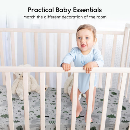 Yoofoss Baby Crib Sheets for Boys Girls, Fitted Crib Sheet 2 Pack for Standard Crib and Toddler