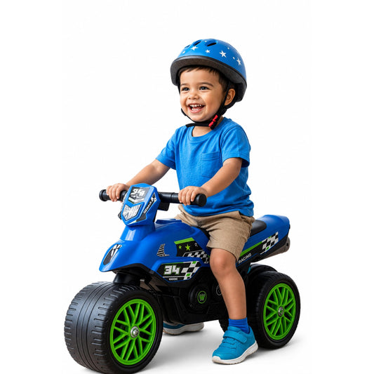 Waddle Kids Motorcycle Balance Bike - Toddler Ride on Toys w/Sounds, Wide Wheel Base, Rubber Coated