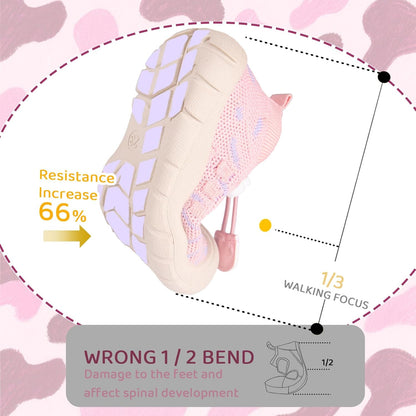 Baby First-Walking Shoes 1-4 Years Kid Shoes Trainers Toddler Infant Boys Girls Soft Sole Non Slip Cotton Canvas Mesh Breathable Lightweight TPR Material Slip-on Sneakers Outdoor