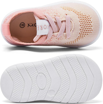 MORENDL Toddler Shoes Baby Walking Sock Shoes Infant Sneakers 0-4 Years Boy Girl Barefoot Tennis Shoe Non-Slip Brethable