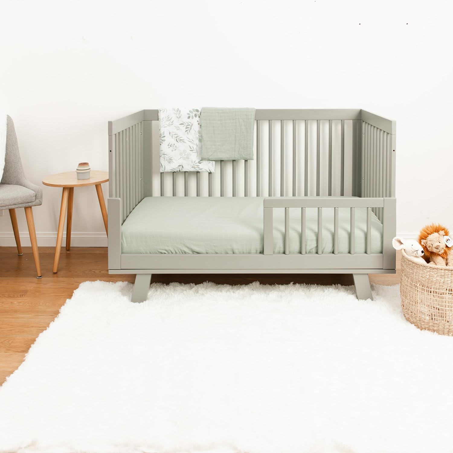 Organic Muslin Fitted Crib Sheet - Organic Crib Sheet for Standard Crib and Toddler Mattresses