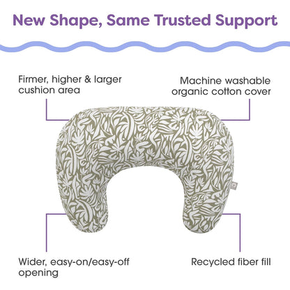 Boppy Nursing Pillow - Ergonomic Bottle & Breastfeeding Pillow, Higher, Firmer & Larger