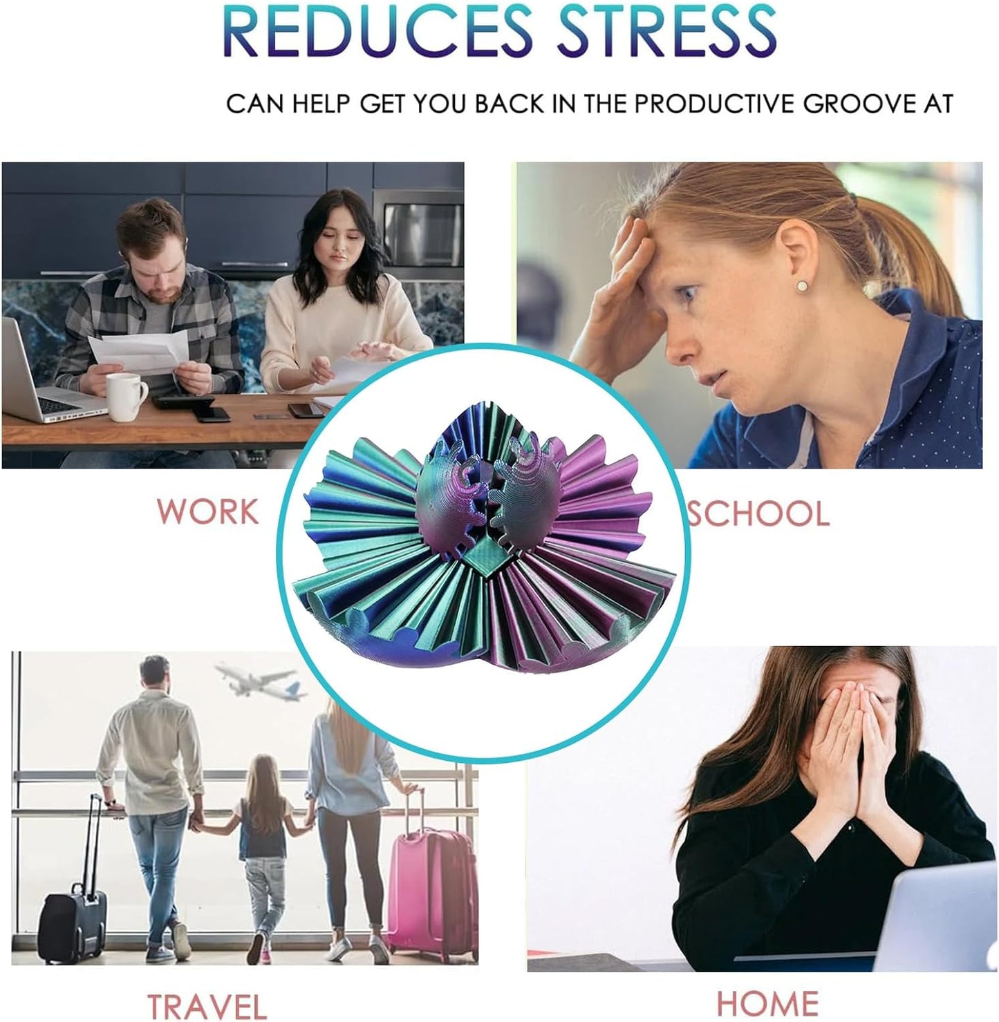 Gear Ball, Gear Sphere,3D Printed Gear Ball Fidget Toys GearSphere Desk Toy, Spin Ball or Cube Fidget Toy,Gear Toy for Stress and Anxiety Relaxing