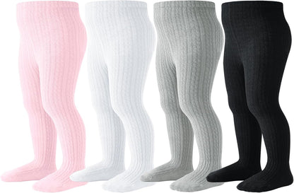 Baby Tights Toddler Stockings Tights Soft Cotton Cable Knit Baby Girl Tight Leggings Newborn Infant 0-4T