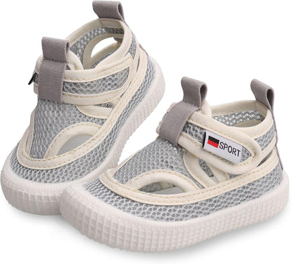 Baby Walking Shoes Toddler Girl Boy Soft Sole Breathable Mesh Slip on Summer Wide Shoes Infant Flexible Lightweight Non-Slip Safer Causal Tennis Shoes Toddler First Walkers Shoes Rubber Soles Outdoor