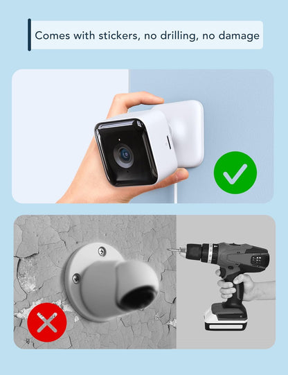 GNCC Indoor Security Camera Dog Camera 1080P Motion Detection, Cameras for Home Security with 2-Way Audio Siren, Night Vision, Cloud & SD Card Storage, Works w/Alexa & Google Home, 2.4G WiFi(only), C2