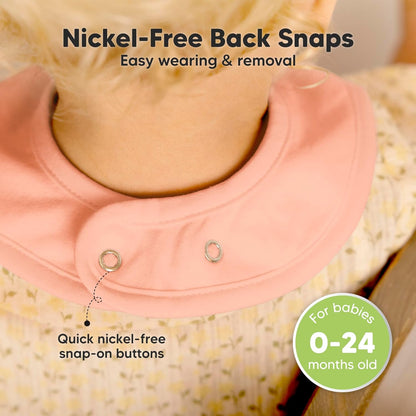 KeaBabies 8-Pack Organic Baby Bibs for Boys, Girls - Super Absorbent Cotton Drool Bibs for Baby Girl & Boy, Teething Toddler, Drooling Newborn, Ultra Soft & Machine Washable (Embrace)