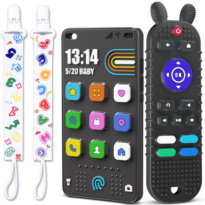 Baby Cell Phone Toy Babies 6-12 Months, Remote Control Teething Toys