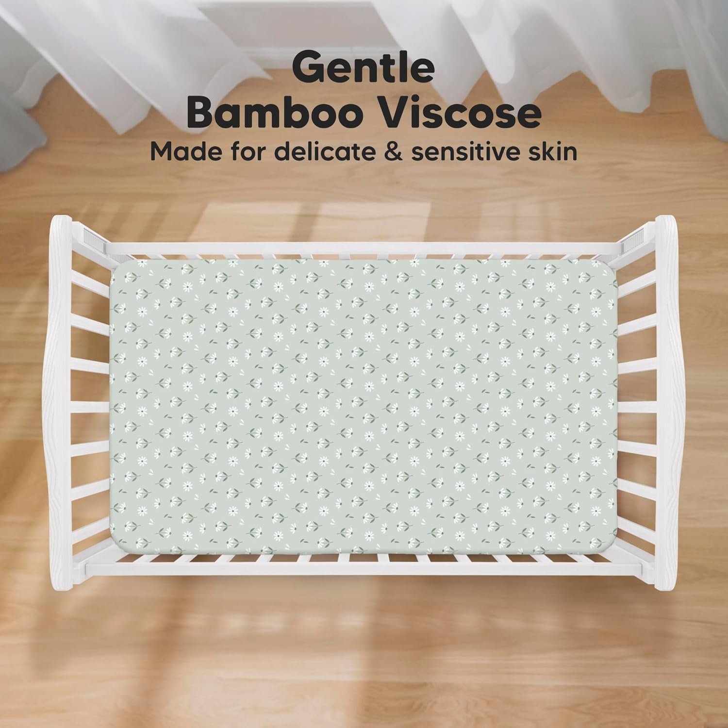 KeaBabies 2-Pack Baby Crib Sheets for Boys, Girls - 52x28 Viscose Derived from Bamboo Toddler Bed