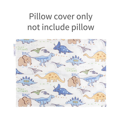 ALVABABY Toddler Pillowcases 2 Pack Organic Cotton Kids Pillow Cover Fit 13"x 18" or 12"x20" Envelope for Girl Boy Sleepy Travel