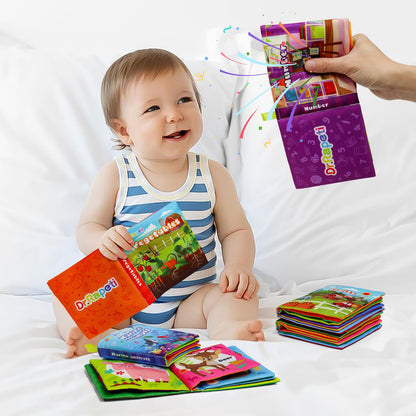 Dr.Rapeti 6 Pack Soft Books, Cloth Book, Bath Book, Baby Book, Crinkle Book