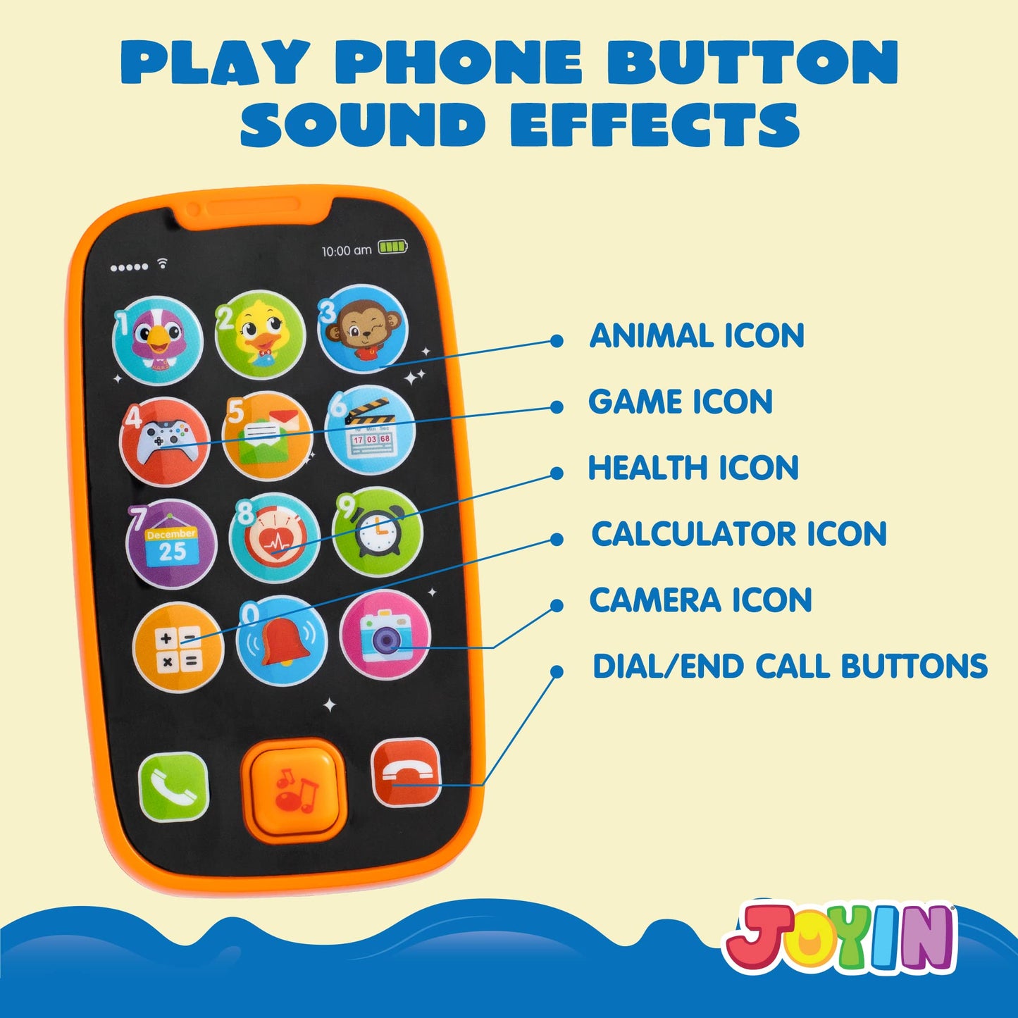 JOYIN Learning Phone and Remote Toy for Kids, Fun Smartphone Toys with Music for Boys or Girls