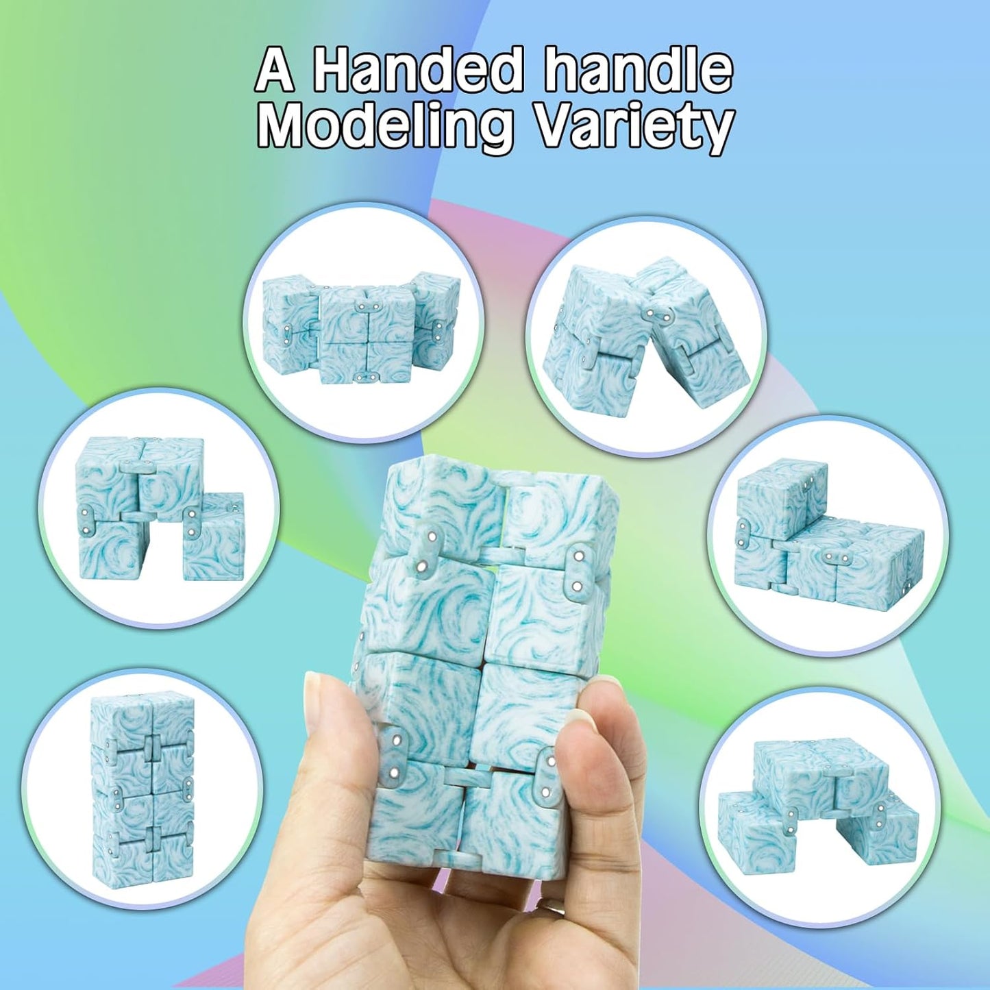 Infinitycube Fidget Toy, Unique Tie-Dye Infinitycube for Kids and Adults, Fidget Toy Relaxing
