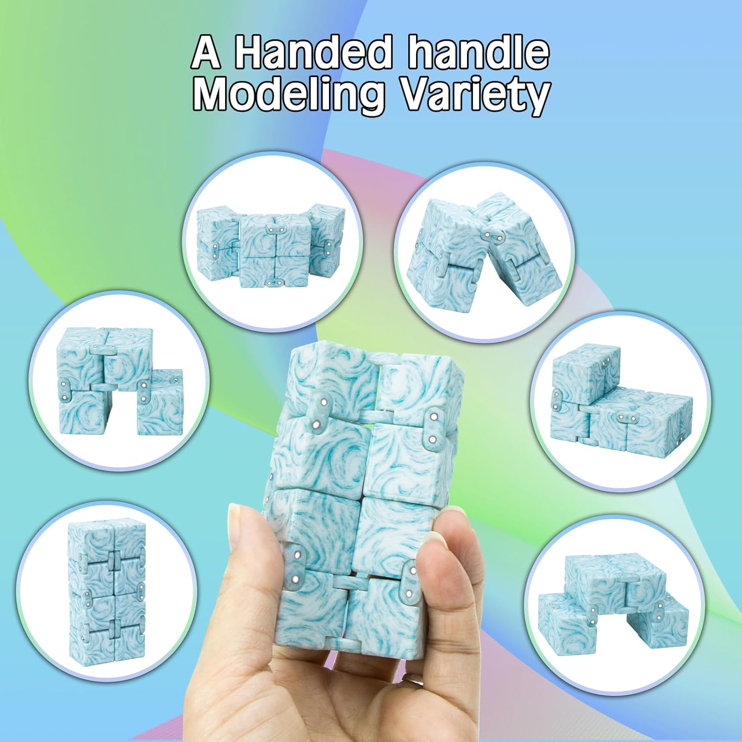 Infinitycube Fidget Toy, Unique Tie-Dye Infinitycube for Kids and Adults, Fidget Toy Relaxing