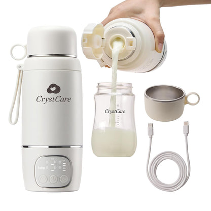 Portable Bottle Warmer for Travel - Fast Heating Breast Milk & Formula Warmer with 16,000mAh