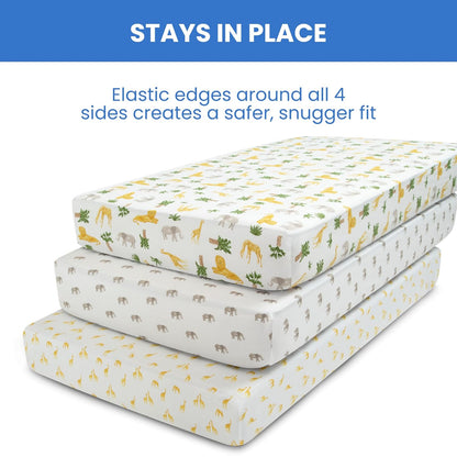 Delta Children Fitted Crib Sheets for Girls and Boys - Crib Sheet for Standard Crib and Toddler