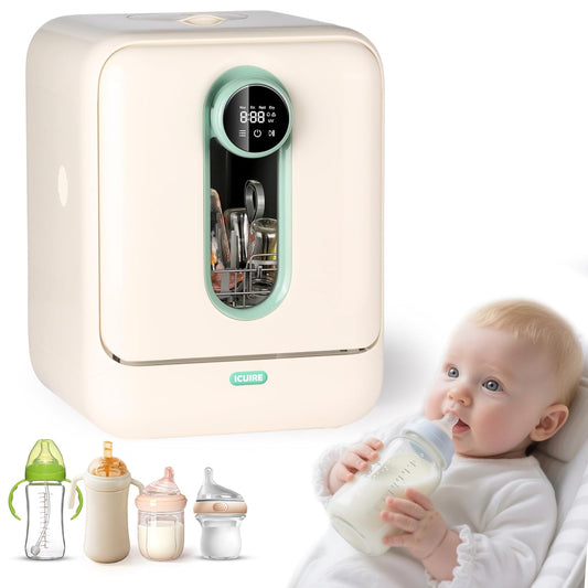 ICUIRE Baby Bottle Washer, Sterilizer & Dryer Pro, Newborn Essential for Parents One-Hand