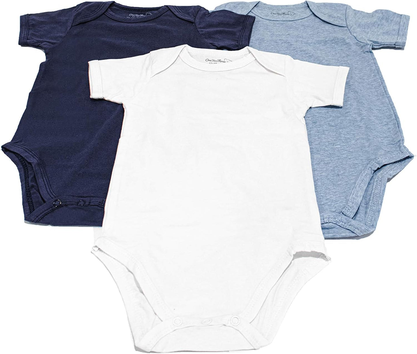 123 Bear Baby Cotton Spandex short-sleeve bodysuits unisex boy girl