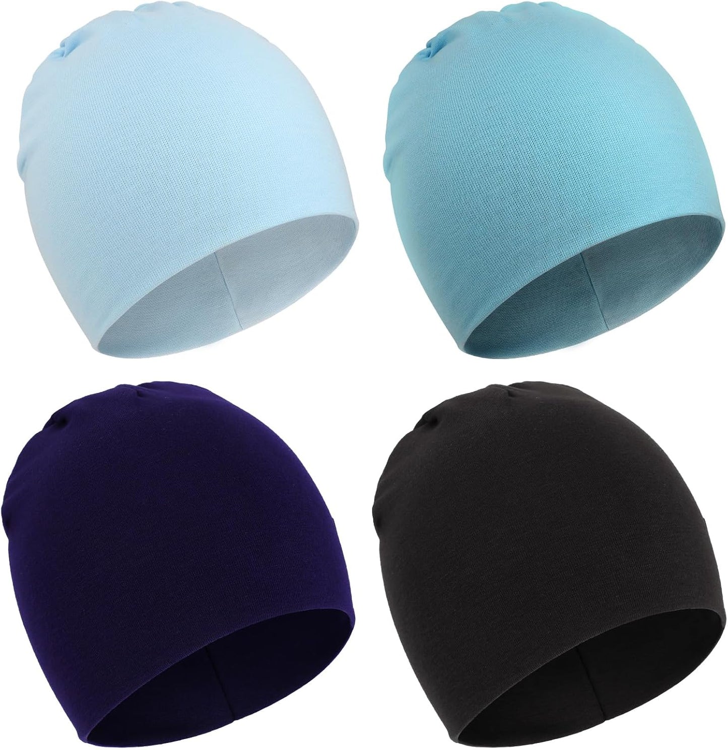 DRESHOW BQUBO 4 Pieces Baby Beanie Newborn Toddler Soft Cute Knit Hat Hospital Hats for Baby Boys Infant Cap Beanies
