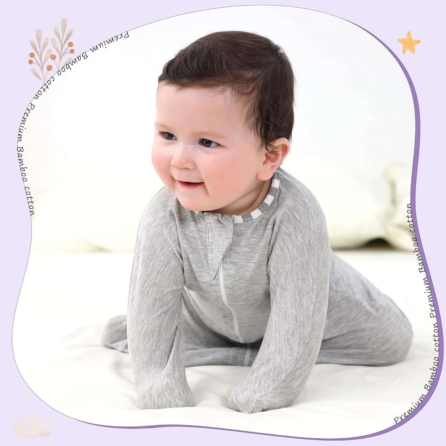 PuppyPaws Baby Sleep Sack 2-Pack Set, Transitional Swaddle, Sleep Sack 3-6 Months, Wearable Blanket Baby with 2-Way Zipper Summer, 95% Rayon derived from Bamboo, 5% Spandex