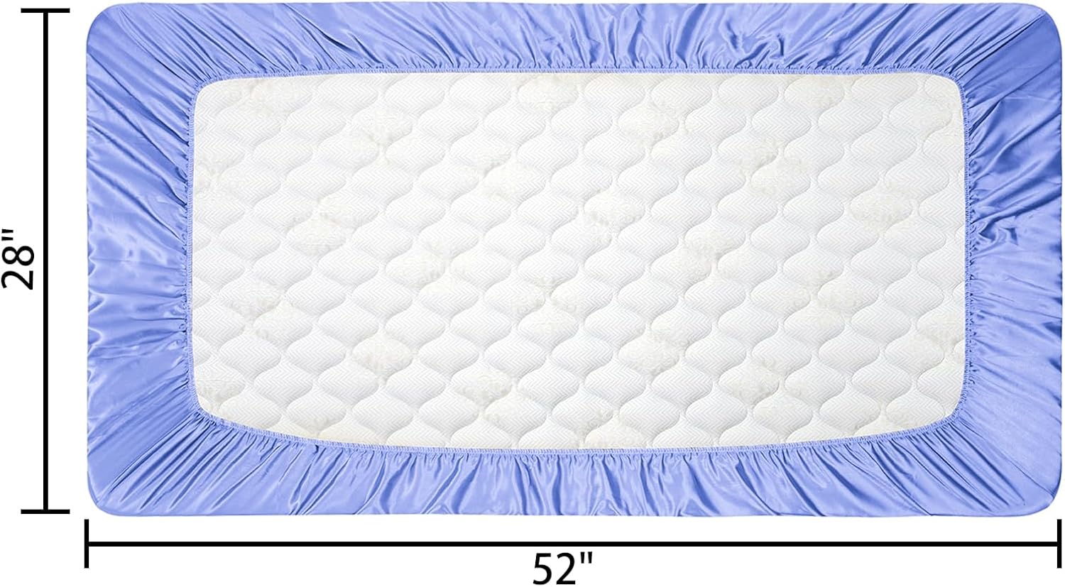 2 Pack Satin Soft Crib Sheet for Baby with Sensitive Hair Silky Baby Mattress Sheet Blue and Green